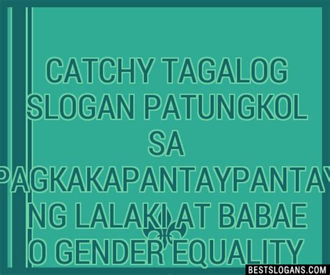 gender equality slogan tagalog|2024 Tinig ng Kababaihan .